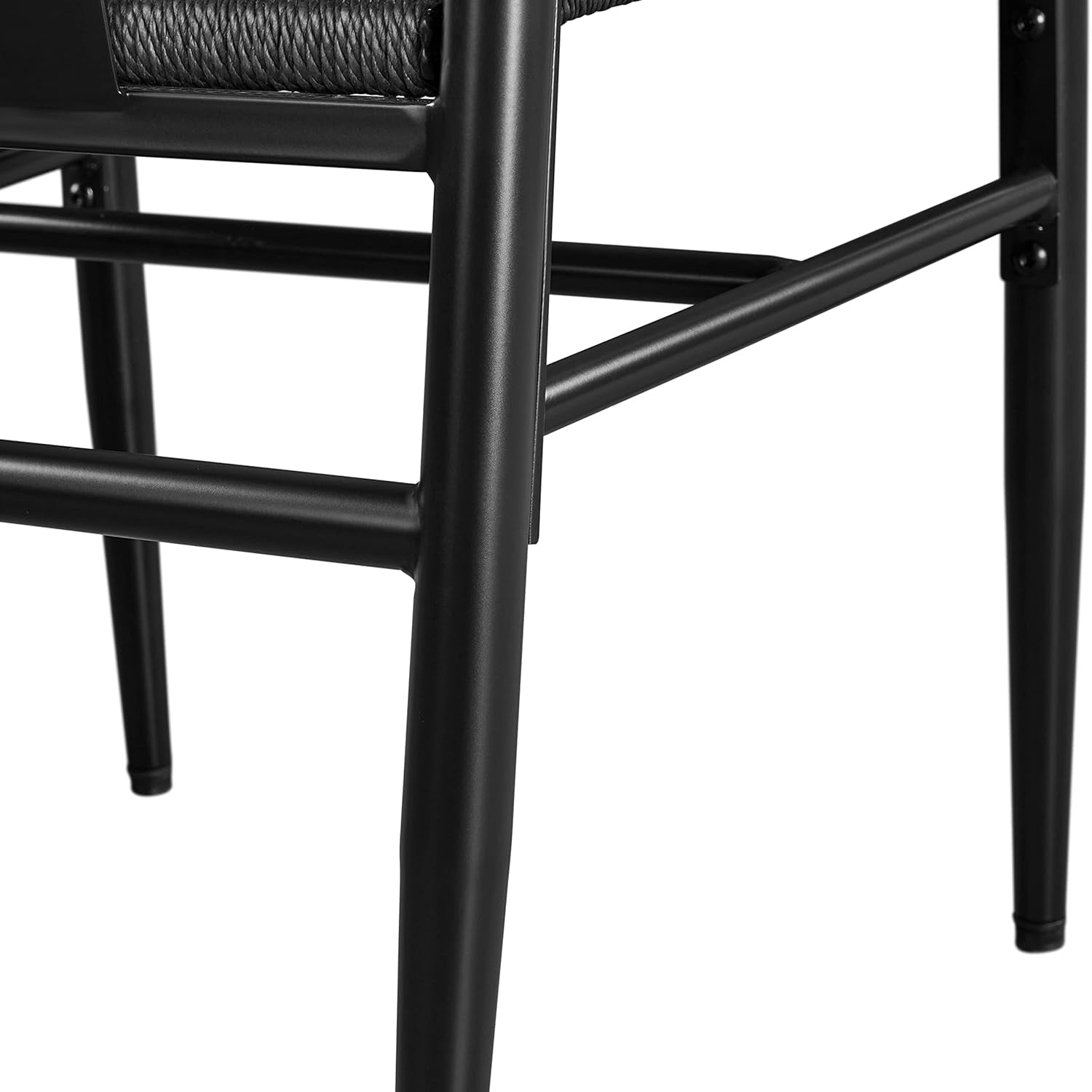 Mid Century Modern Rattan Dining Chair Set Of 2 Black