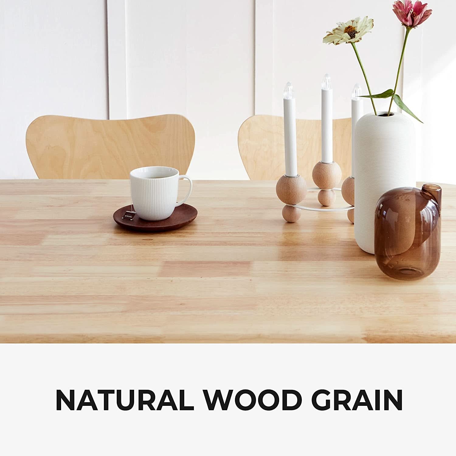 Mid Century Modern Solid Wood Rectangular Dining Table