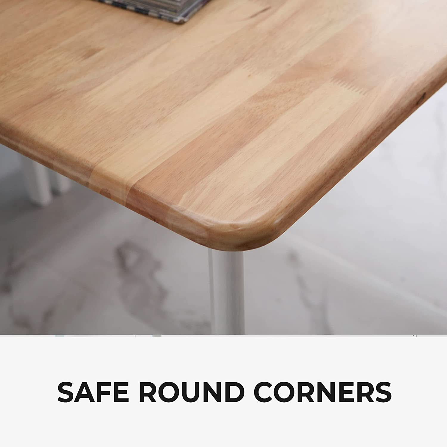 Mid Century Modern Solid Wood Rectangular Dining Table