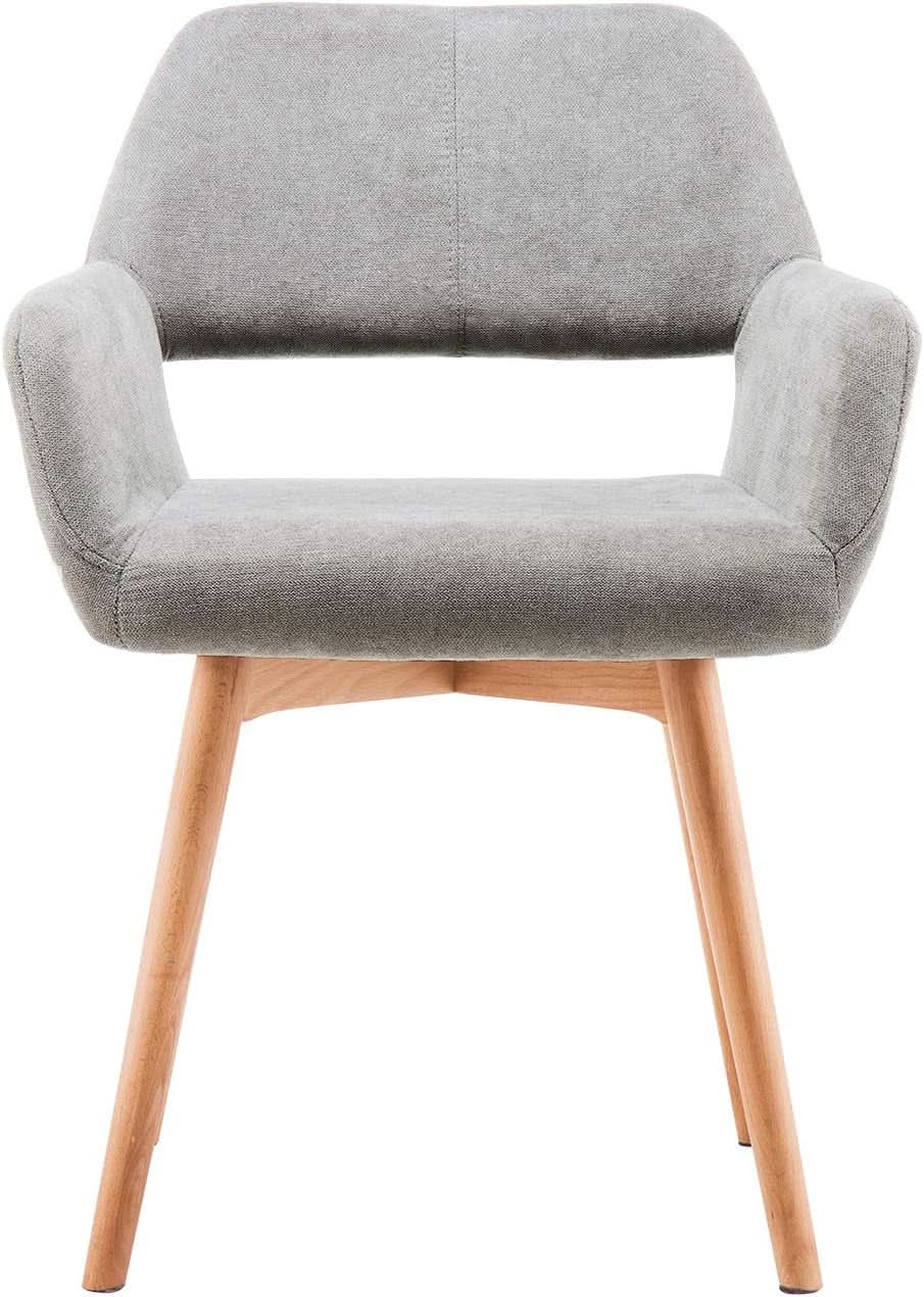 Mid Century Modern Upholstered Accent Chair Gray No Wheels