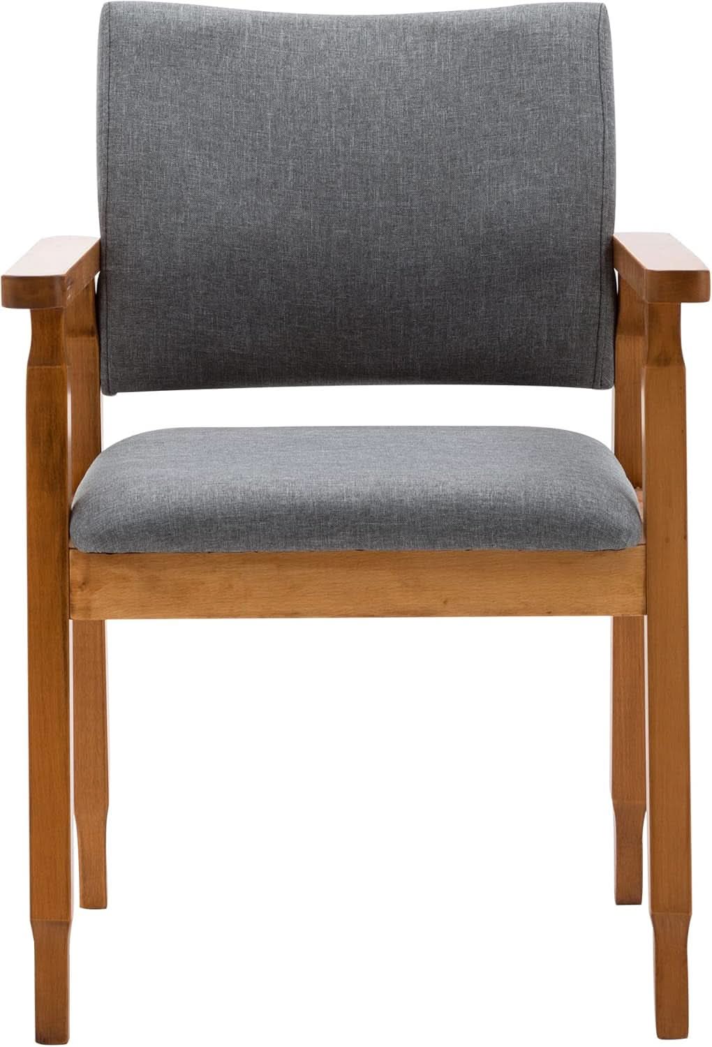 Mid Century Modern Walnut Dining Chairs Set Of 2 Wood Arms