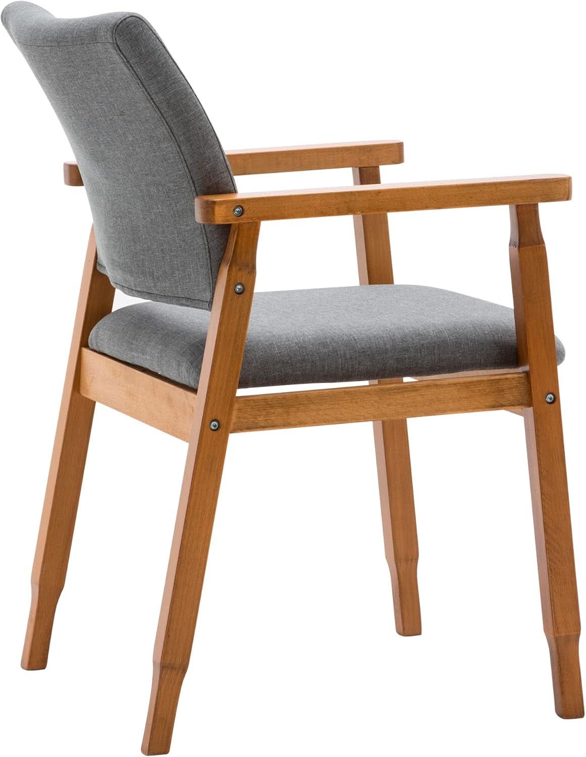 Mid Century Modern Walnut Dining Chairs Set Of 2 Wood Arms