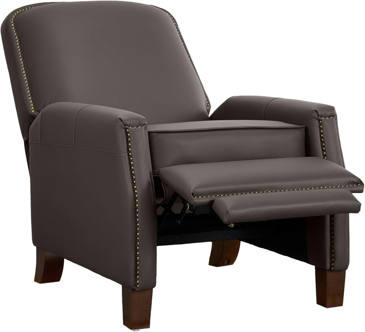 Mid Century Recliner Chair In Saddle Brown Adjustable