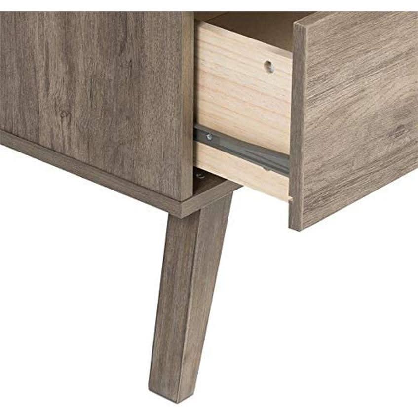 Mid Century Six Drawer Dresser Drifted Gray Wood Finish