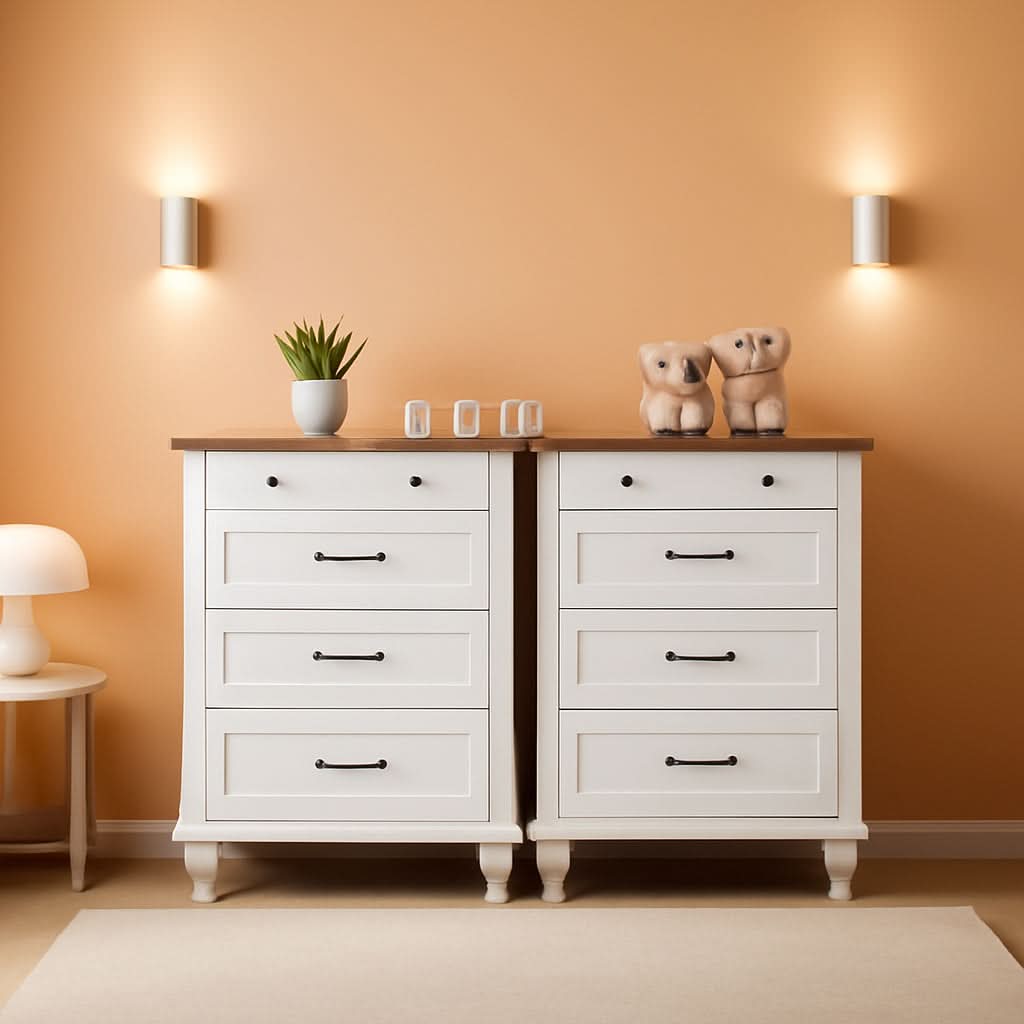 Mid Century Style 10 Drawer Dresser And TV Stand Two In One