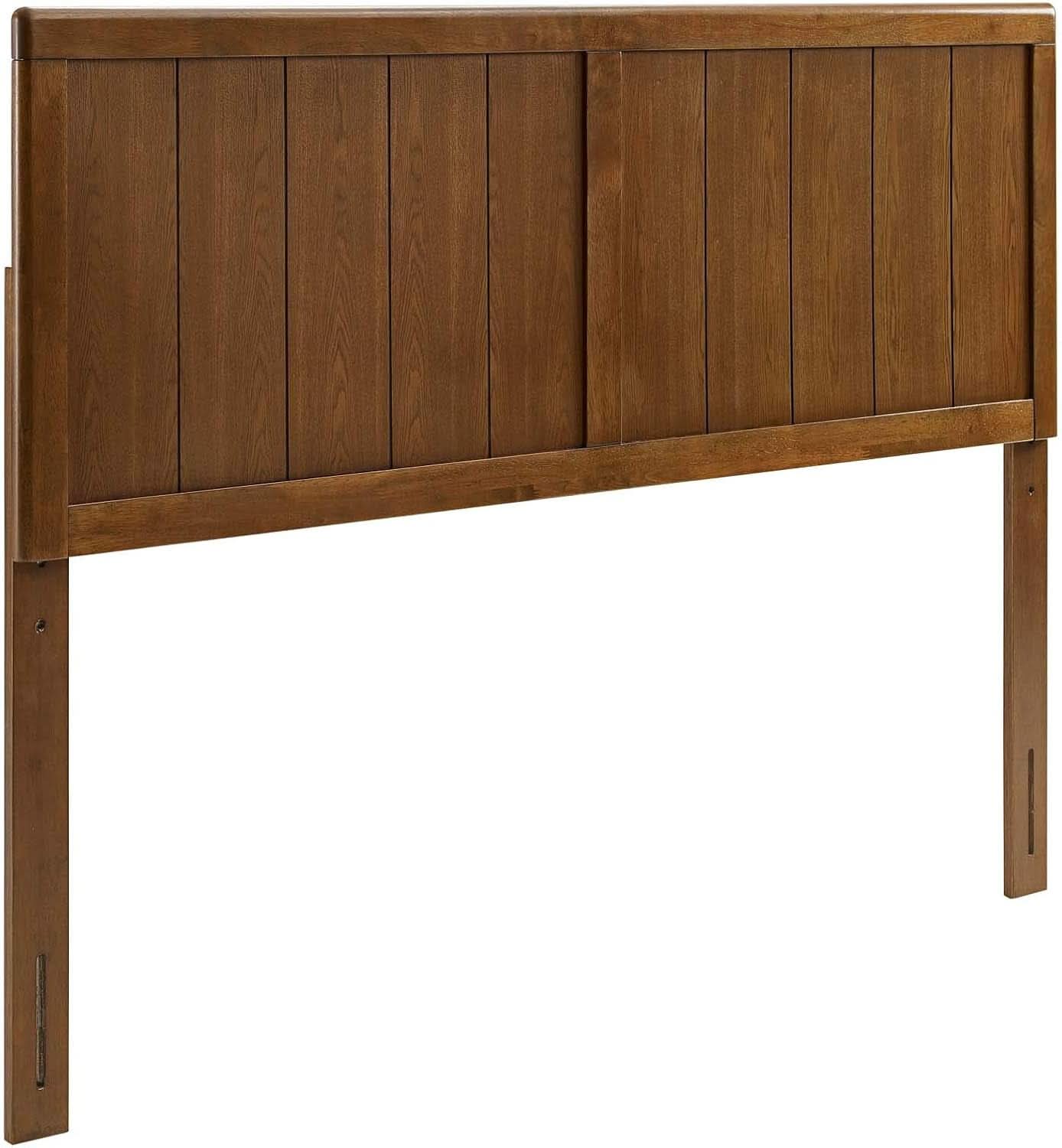 Mid-Century Walnut King Headboard With Contemporary Design