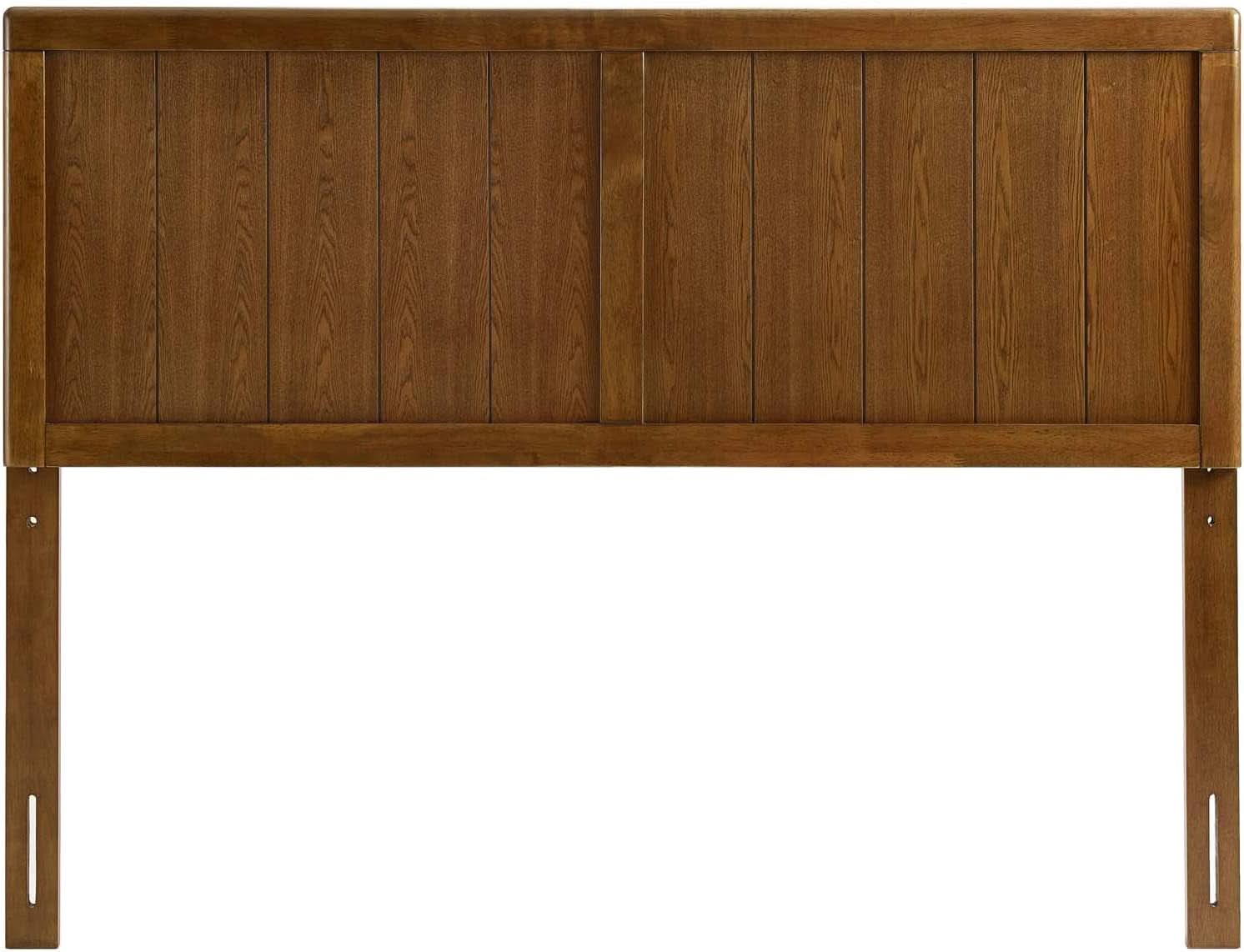 Mid-Century Walnut King Headboard With Contemporary Design