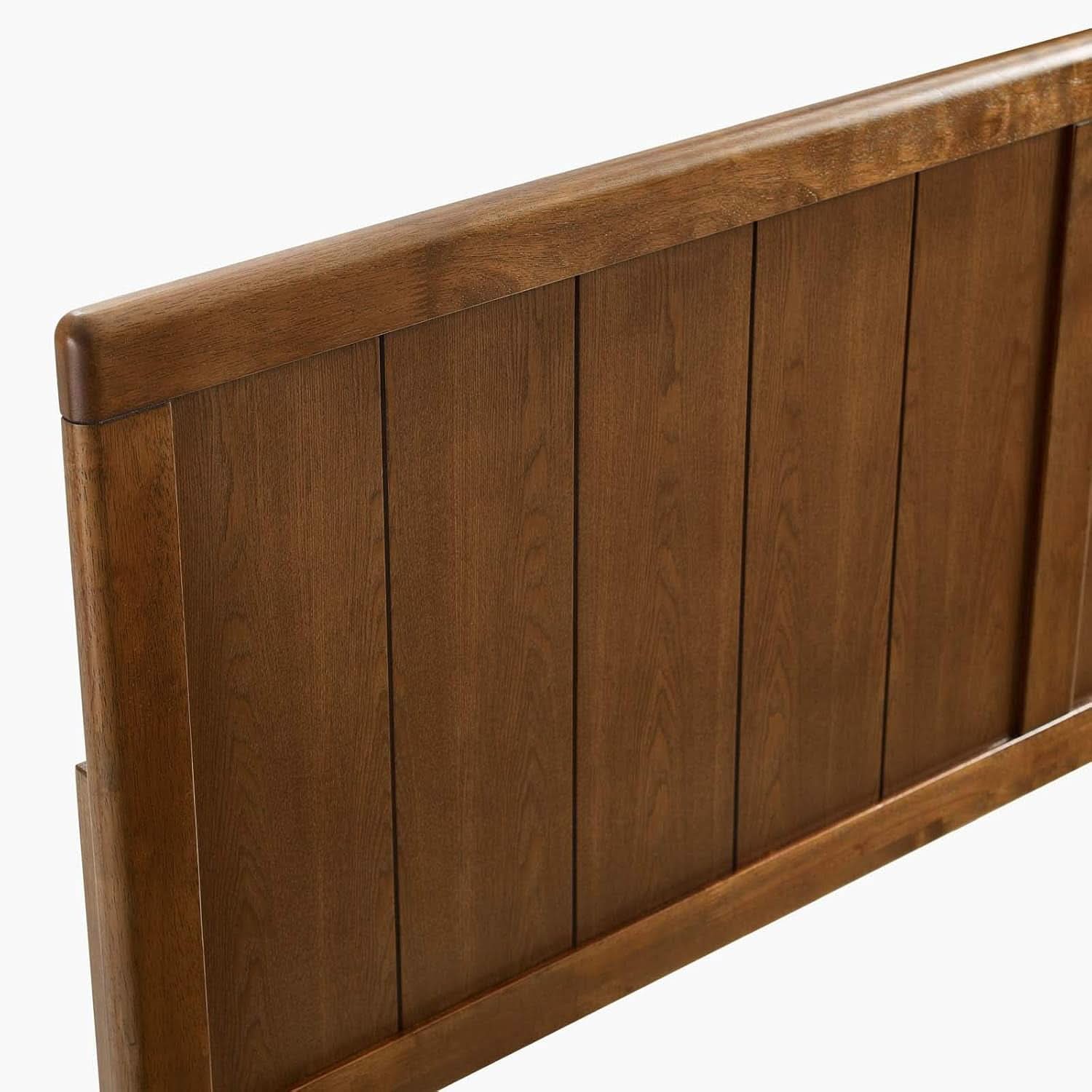Mid-Century Walnut King Headboard With Contemporary Design