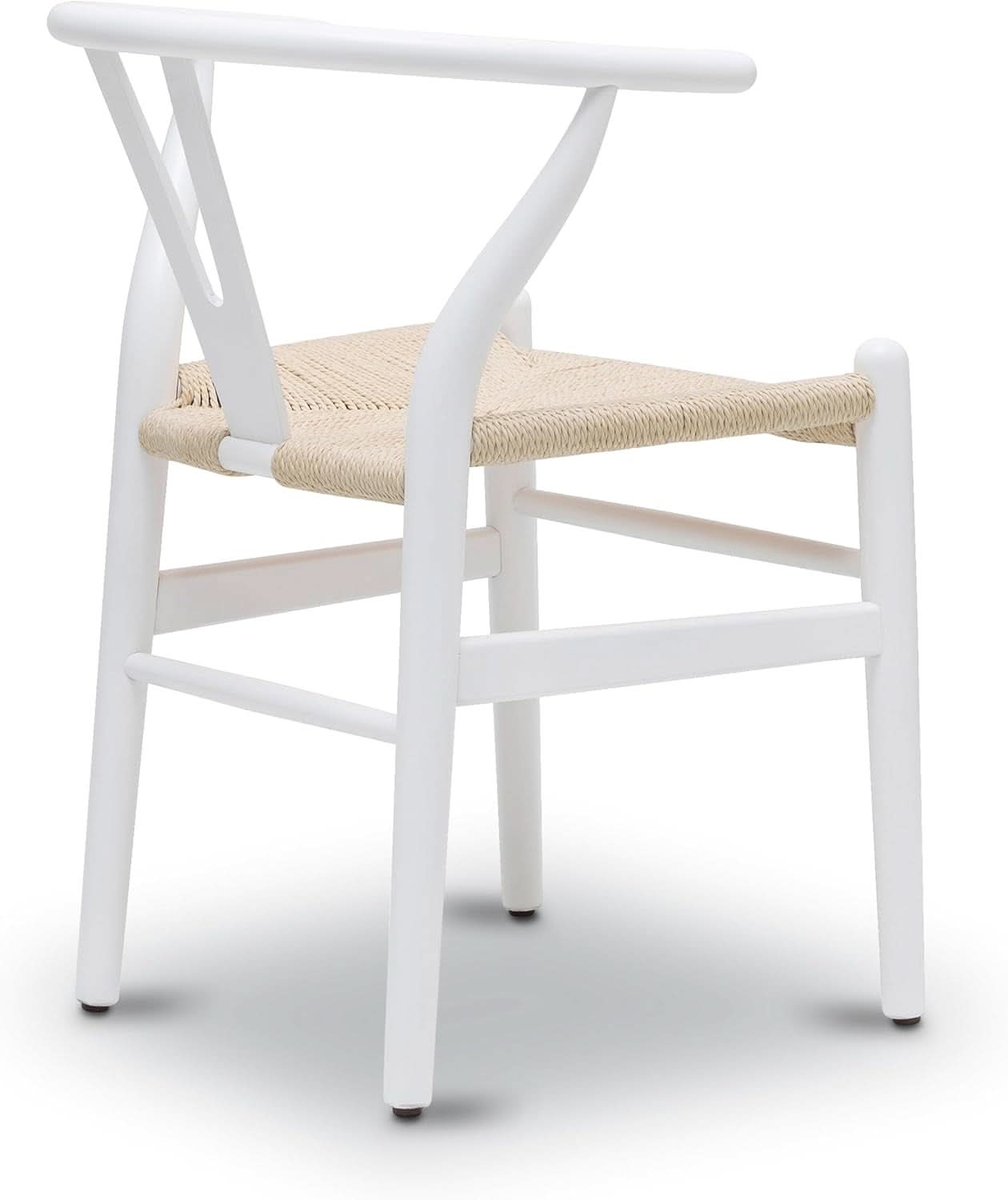 Mid Century White Weave Dining Chair For Dining Room