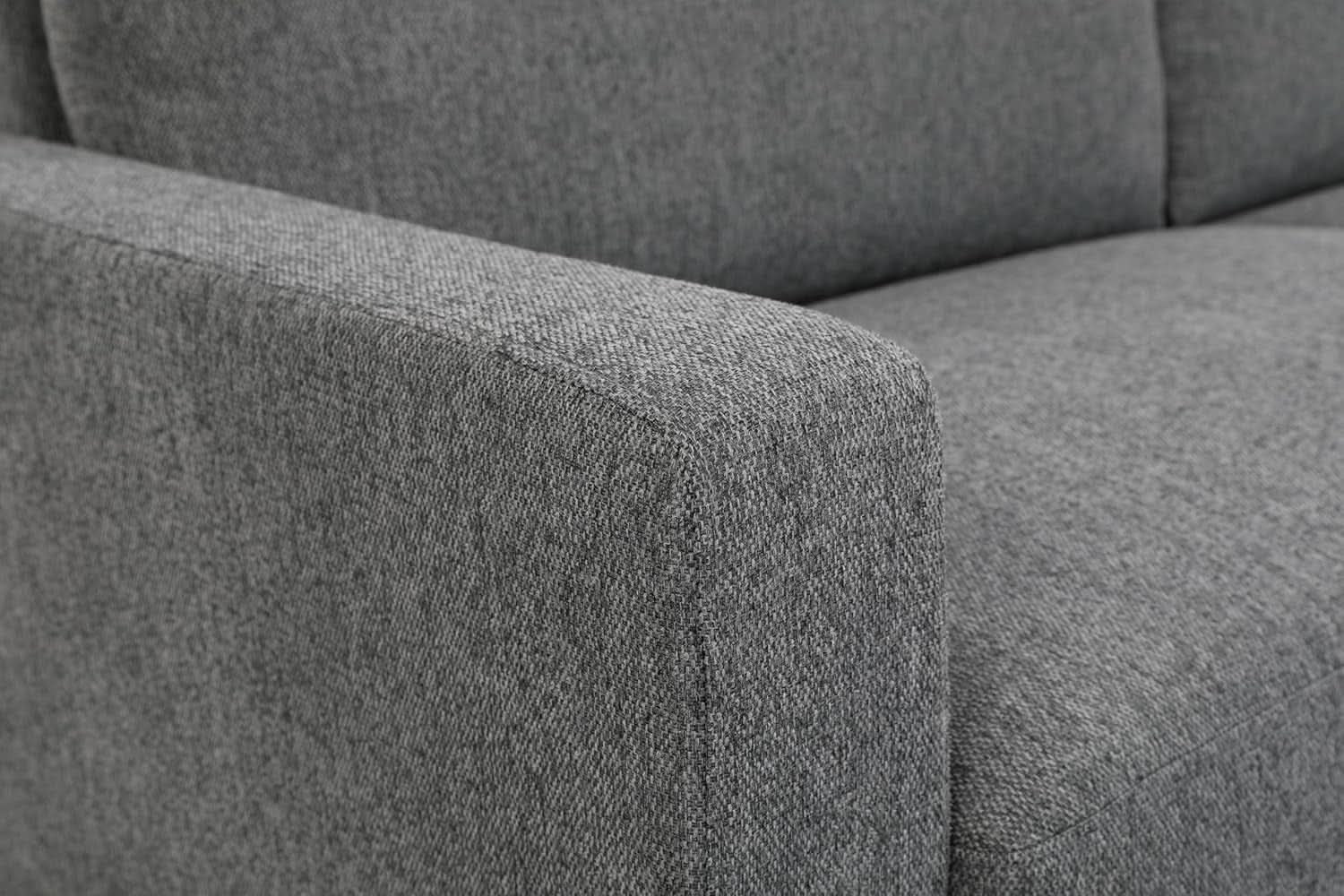 Miles 2 Piece Couch And Loveseat Set With Reversible Pillows Grey