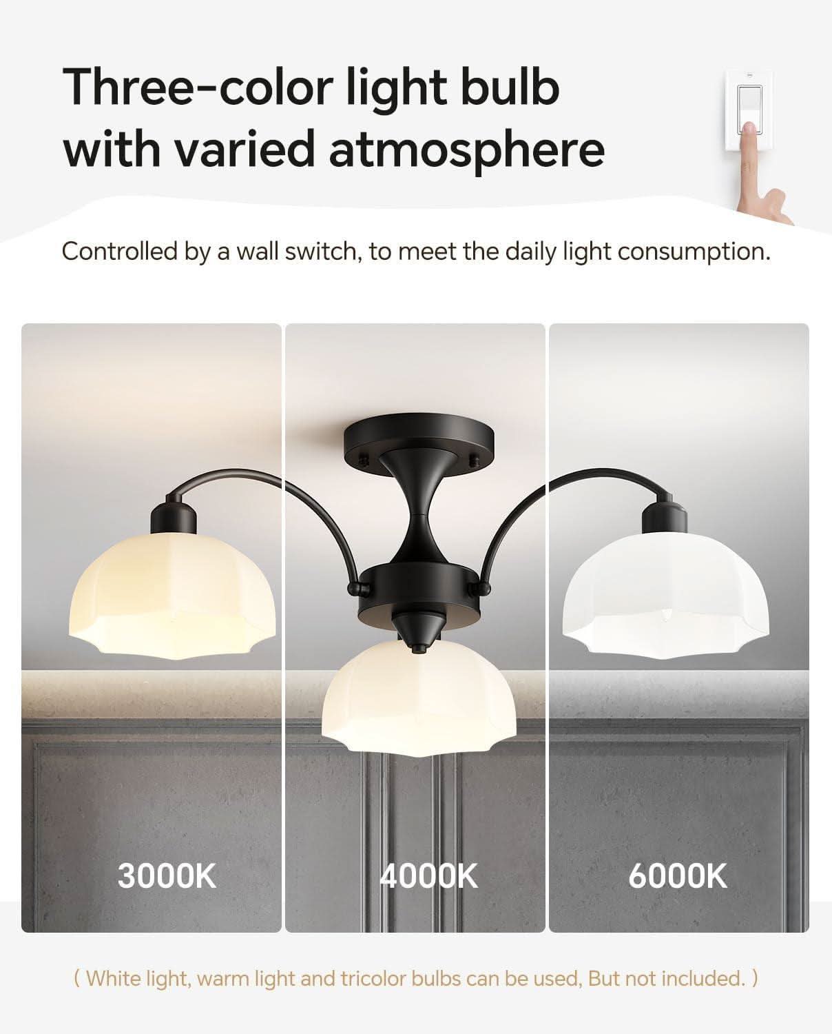 Milk Glass Sputnik Chandelier Adjustable Height Dimmable