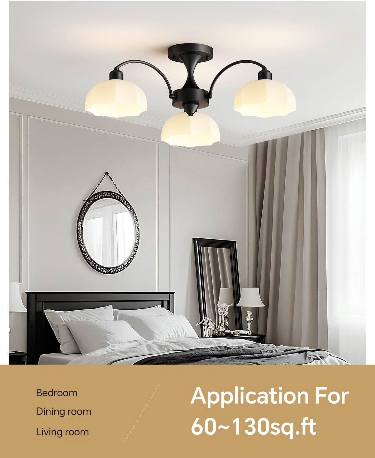 Milk Glass Sputnik Chandelier Adjustable Height Dimmable