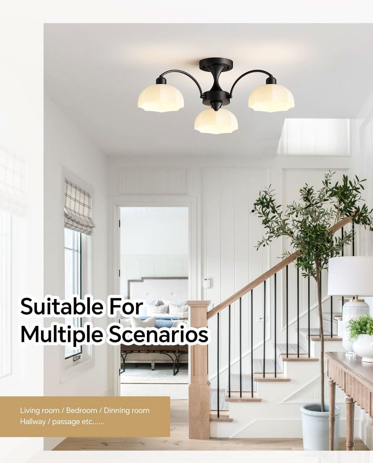 Milk Glass Sputnik Chandelier Adjustable Height Dimmable