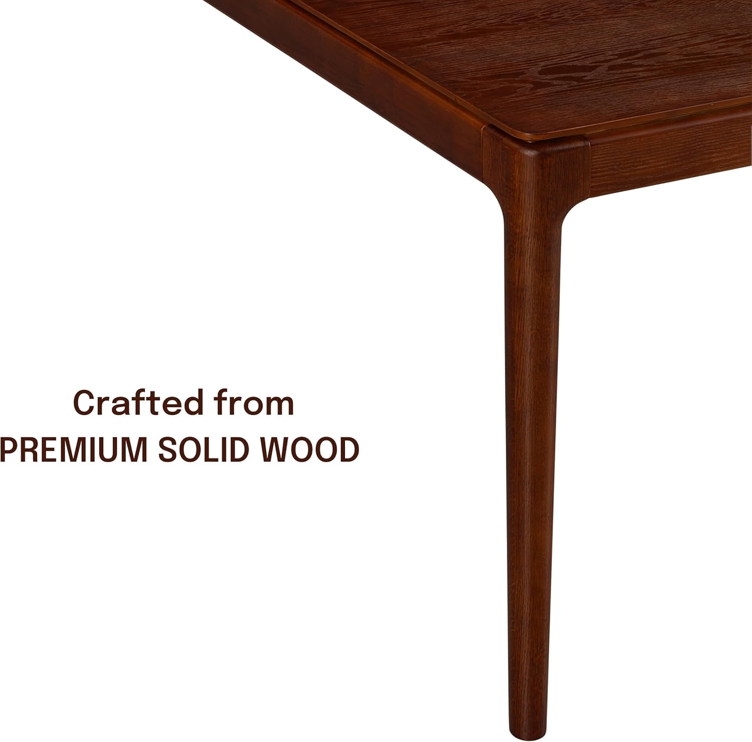 Mingle 55 Inch Rectangular Dinner Table Dark Walnut