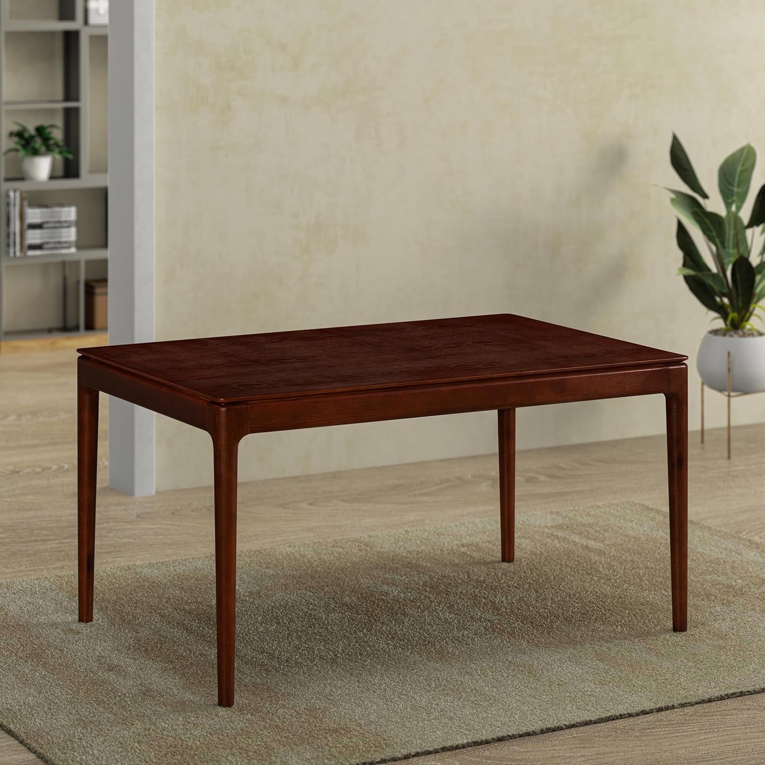Mingle 55 Inch Rectangular Dinner Table Dark Walnut