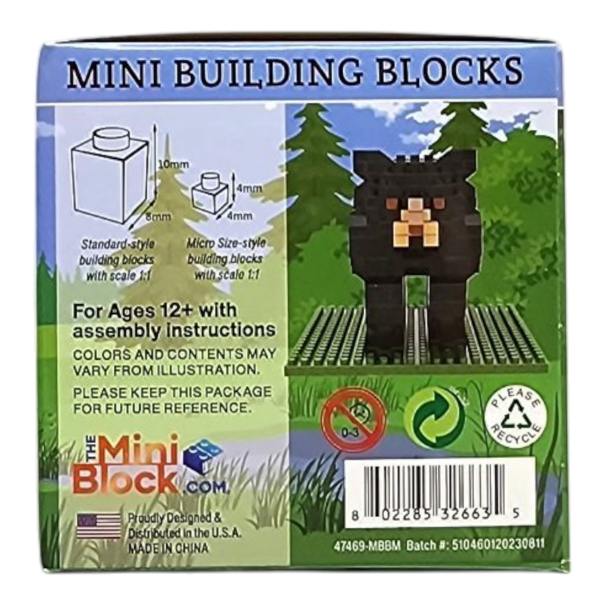Mini Building Blocks - Black Bear