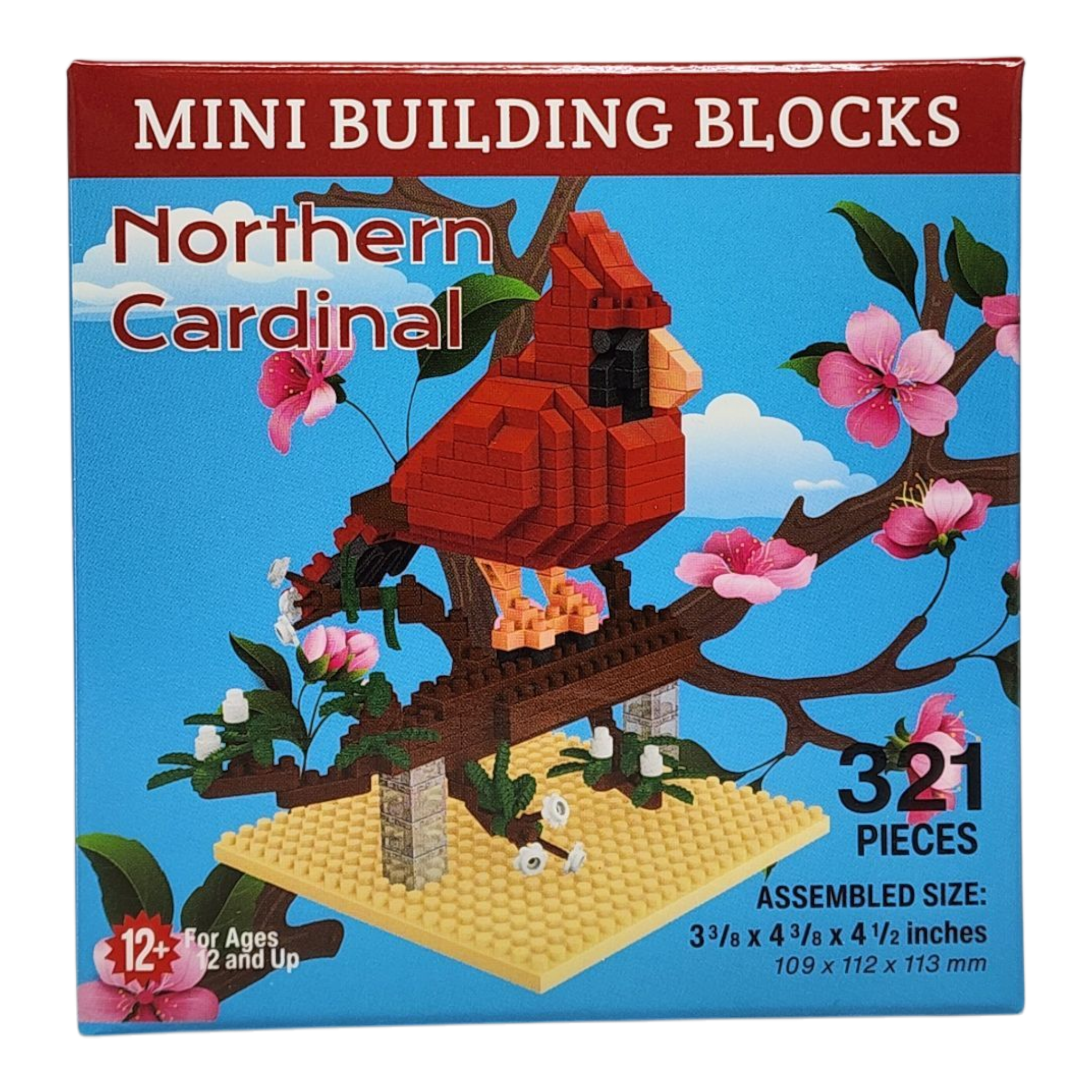 Miniature Buildblock Mini Building Blocks - Cardinal