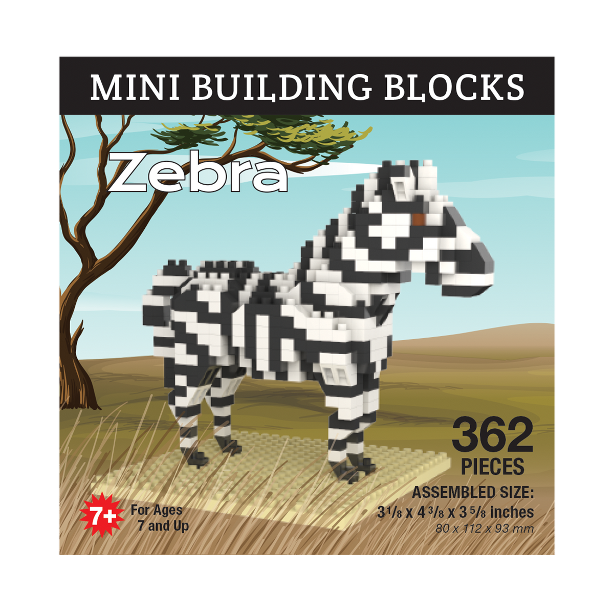 Mini Building Blocks - Zebra