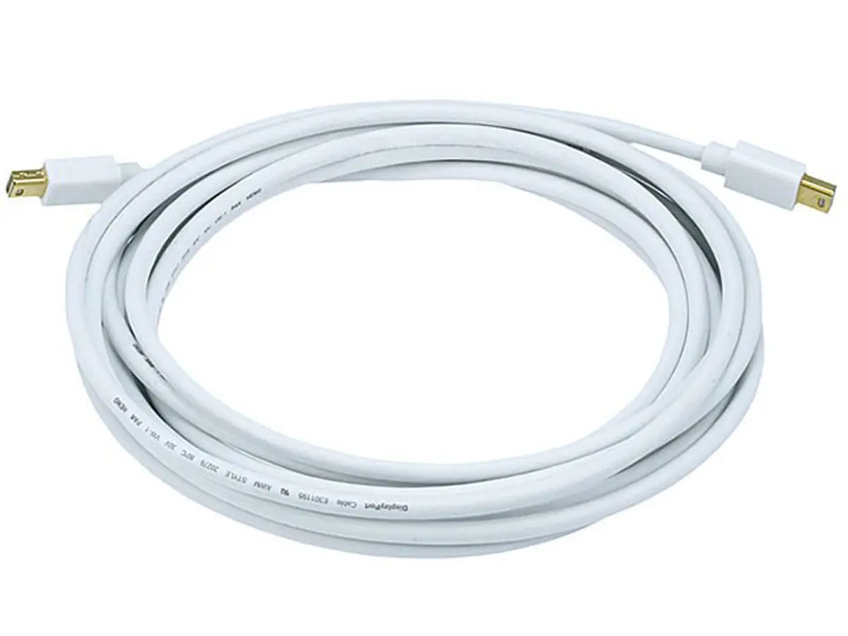 Mini Displayport Cable- White 15Ft