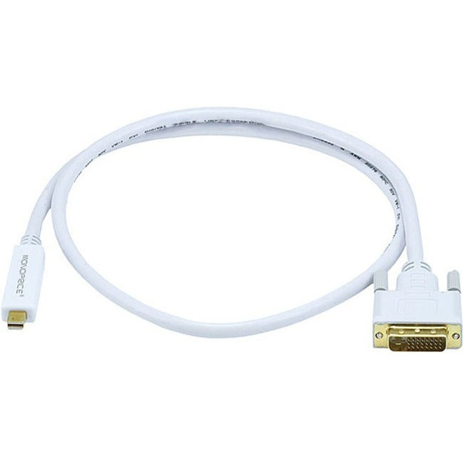 Mini Displayport To Dvi Cable -White 3Ft