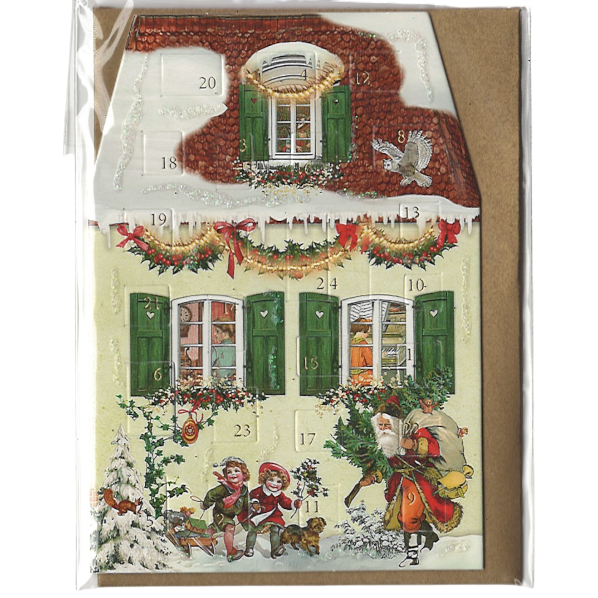 Miniature Advent Card - The Carolers' House