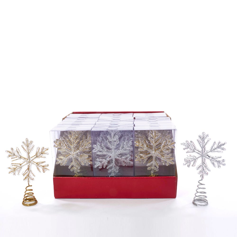 Micro Mini Snowflake Top Miniature Snowflake Tree Toppers - Gold