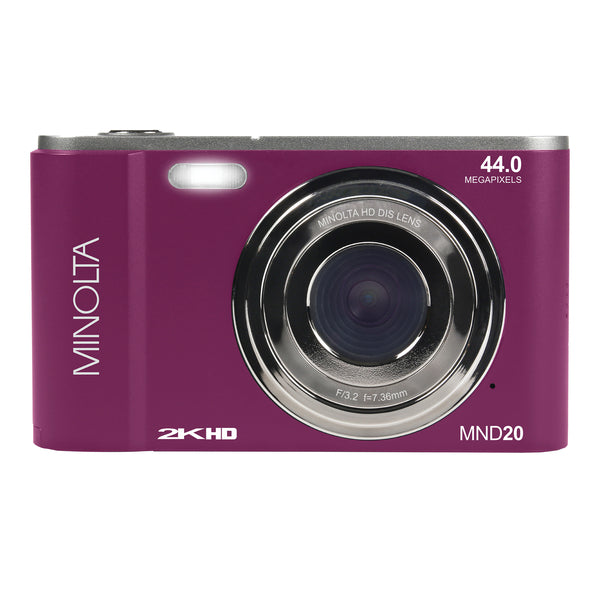 Minolta MND20-M MND20 16x Digital Zoom 44 MP/2.7K Quad HD Digital Camera