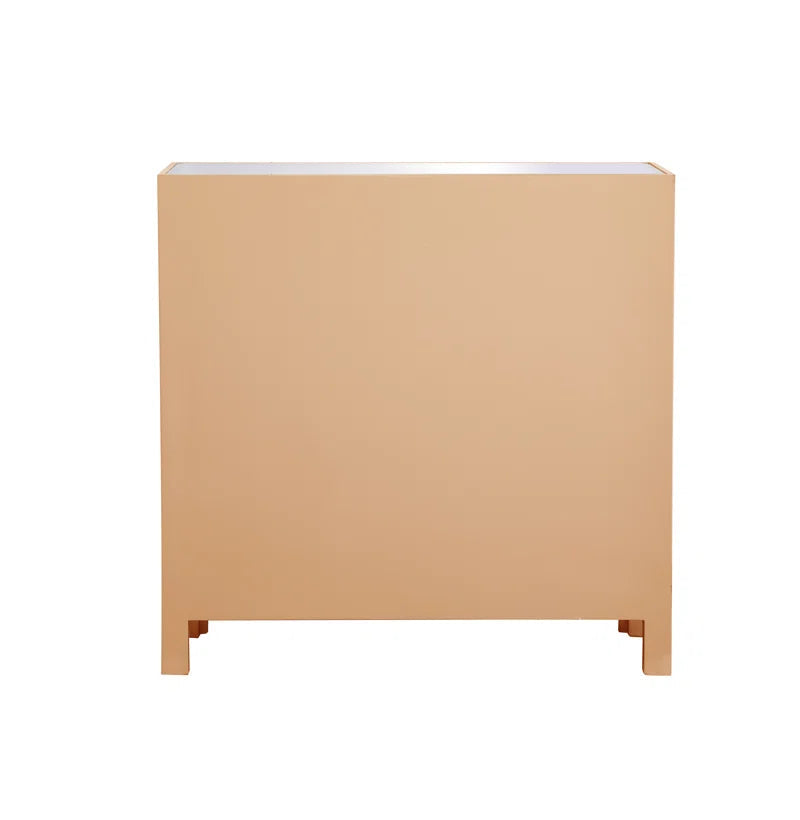 Mirrored Accent Cabinet Two-Door With Adjustable Shelves