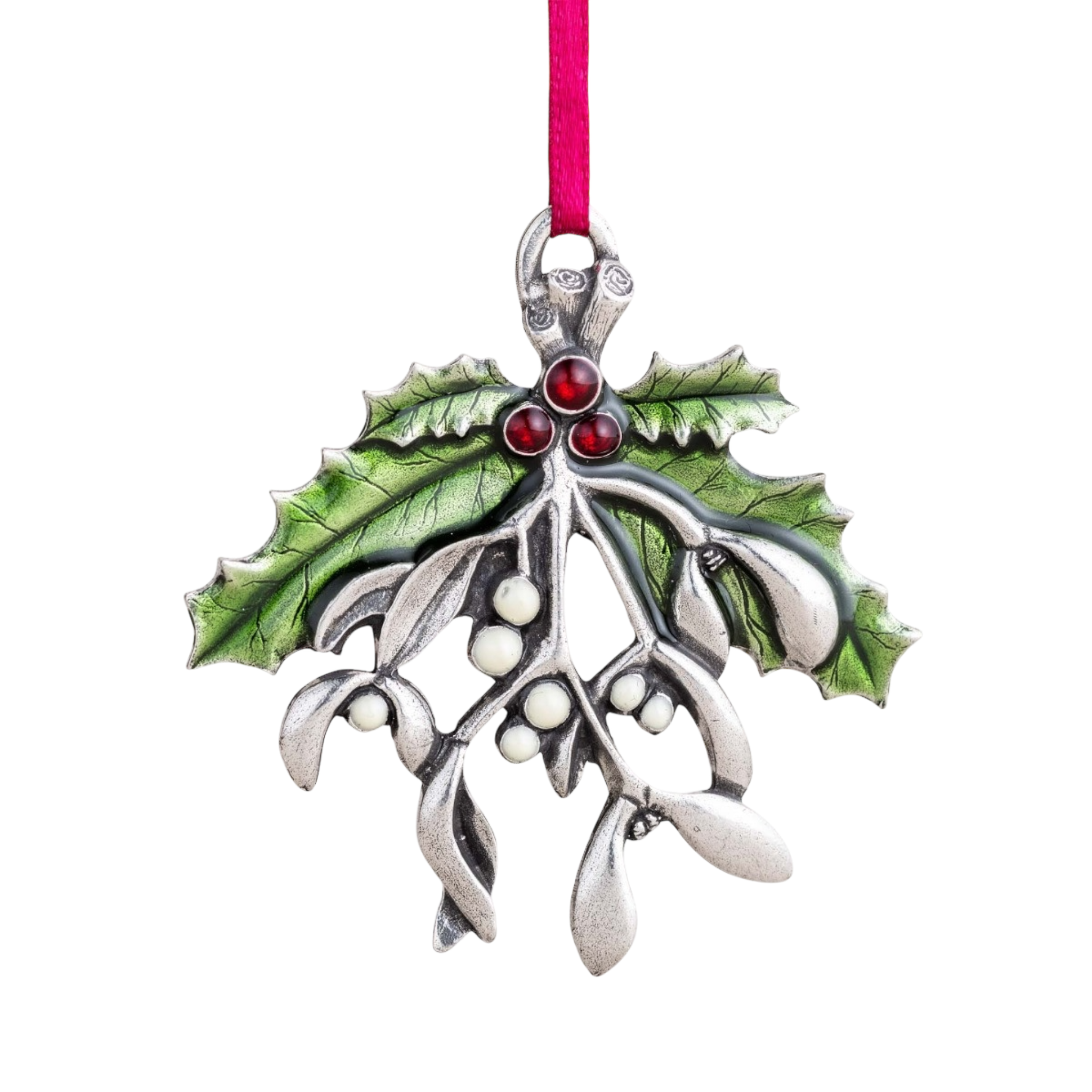 Mistletoe and Holly Ornament