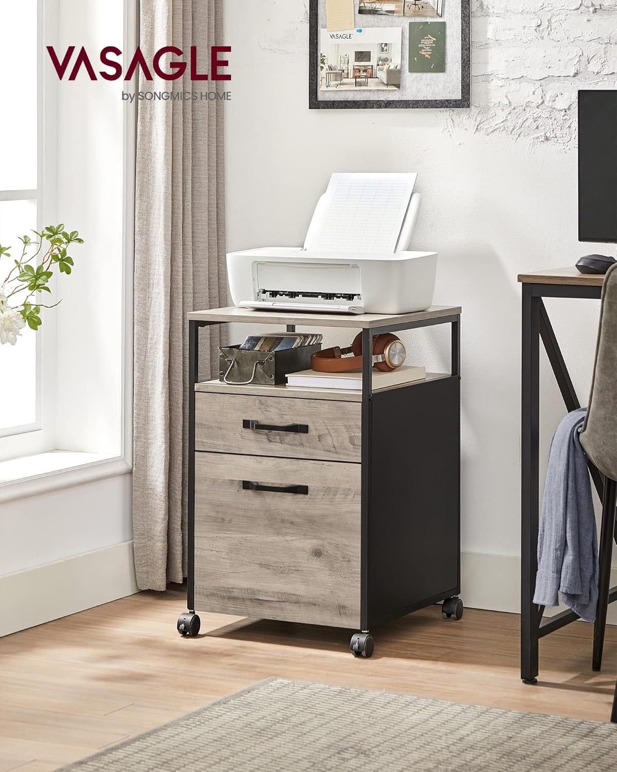 Mobile File Cabinet With Wheels For A4 Letter Size