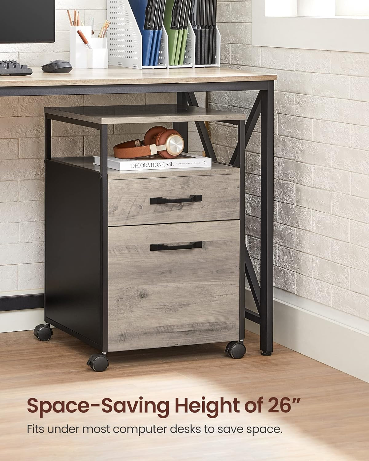Mobile File Cabinet With Wheels For A4 Letter Size