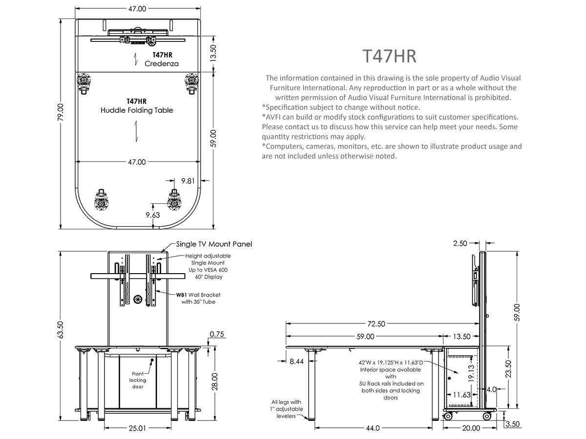 Mobile Huddle Room Package T47HR