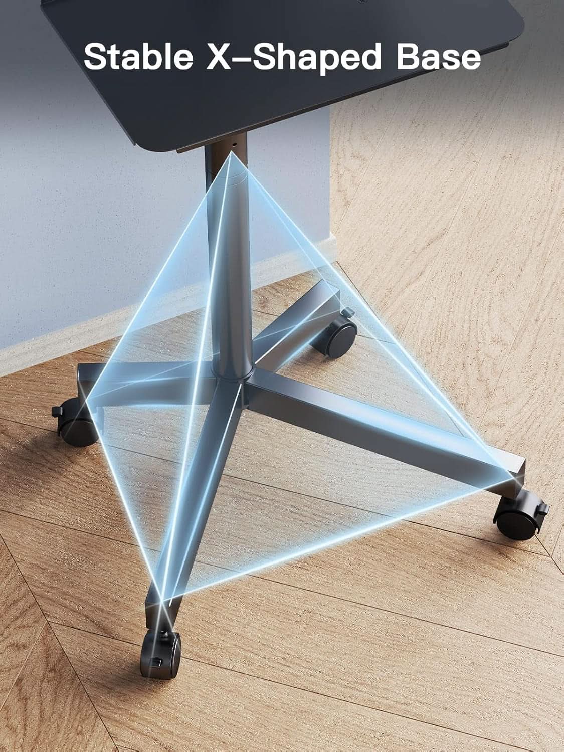 Mobile TV Cart on Wheels for 23 to 60 Inch TVs Height Tray