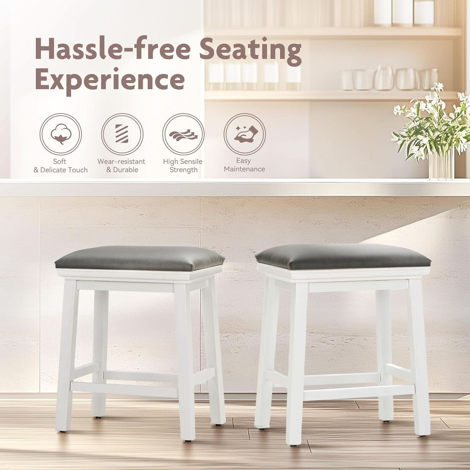Modern 24 Inch Counter Height Bar Stools Set