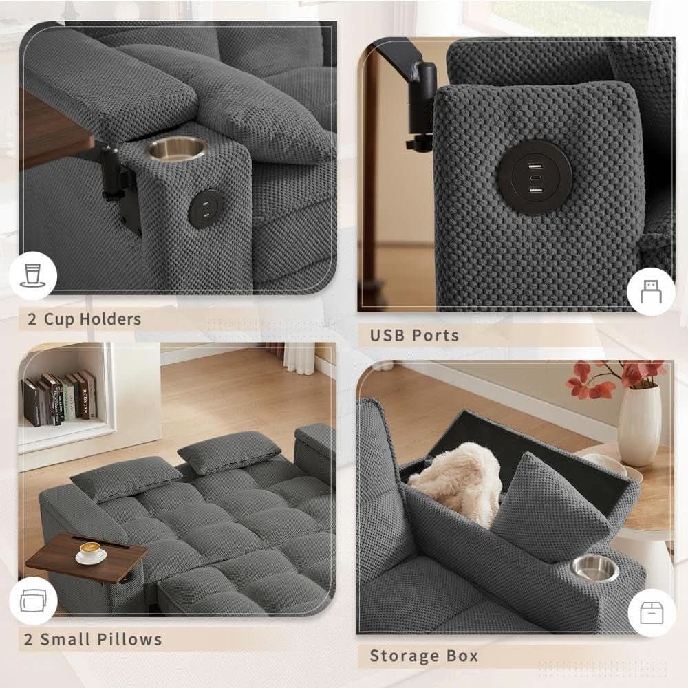 Modern 3 In 1 Folding Sofa Bed With Mattress