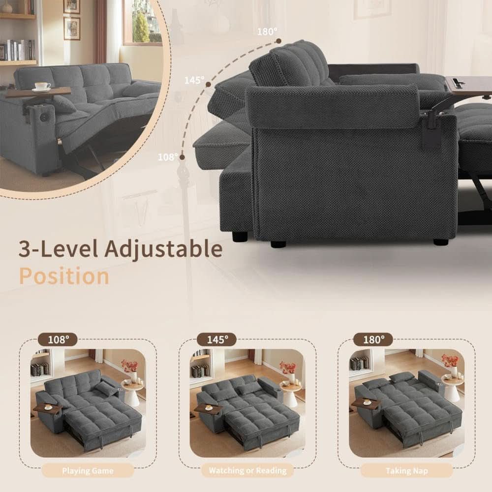 Modern 3 In 1 Folding Sofa Bed With Mattress