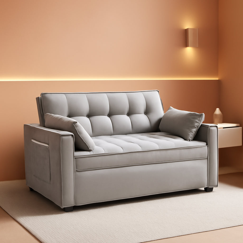 Modern 3 in 1 Sleeper Sofa Bed with Adjustable Backrest