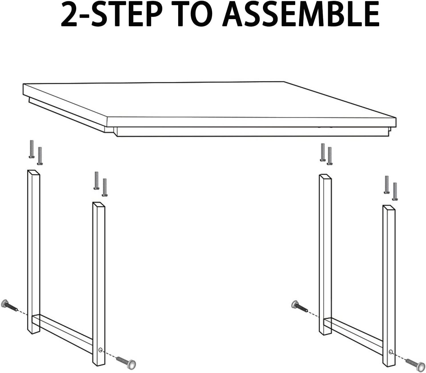 Modern 63 Inch Computer Desk with Sturdy Metal Frame