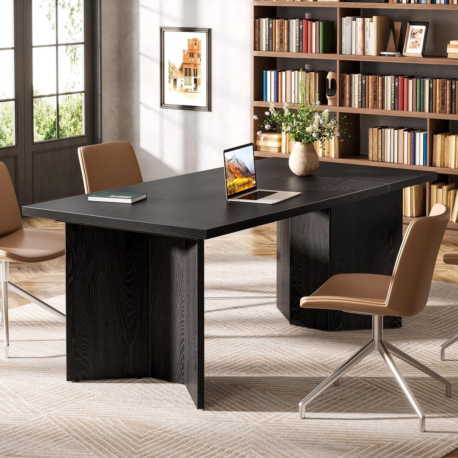 Modern 63 Inch Executive Desk For Home Office
