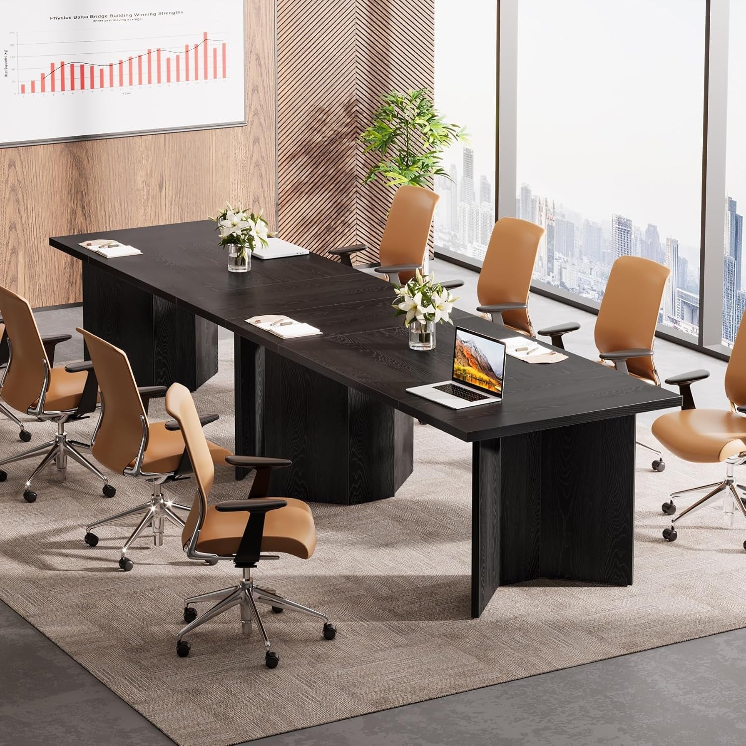 Modern 63 Inch Executive Desk For Home Office