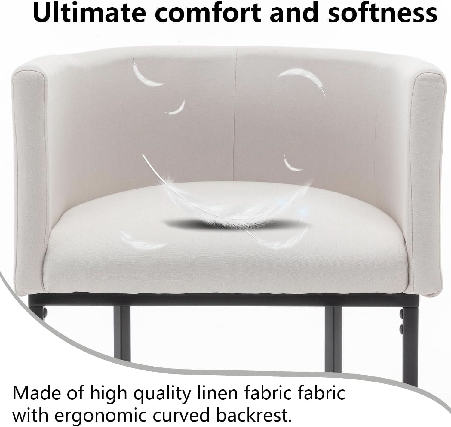 Modern Barrel Counter Height Bar Stools Set of Four