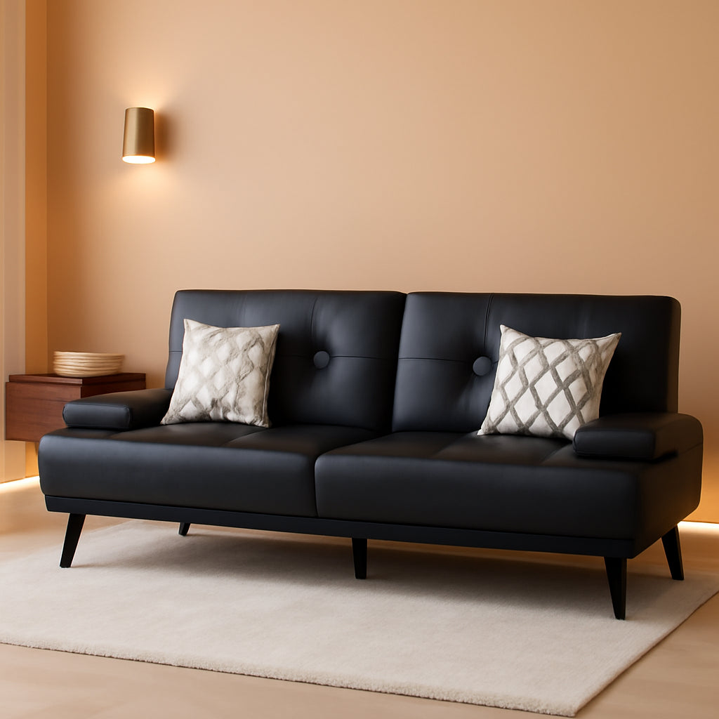 Modern Convertible Sofa Bed with Adjustable Recliner Arms