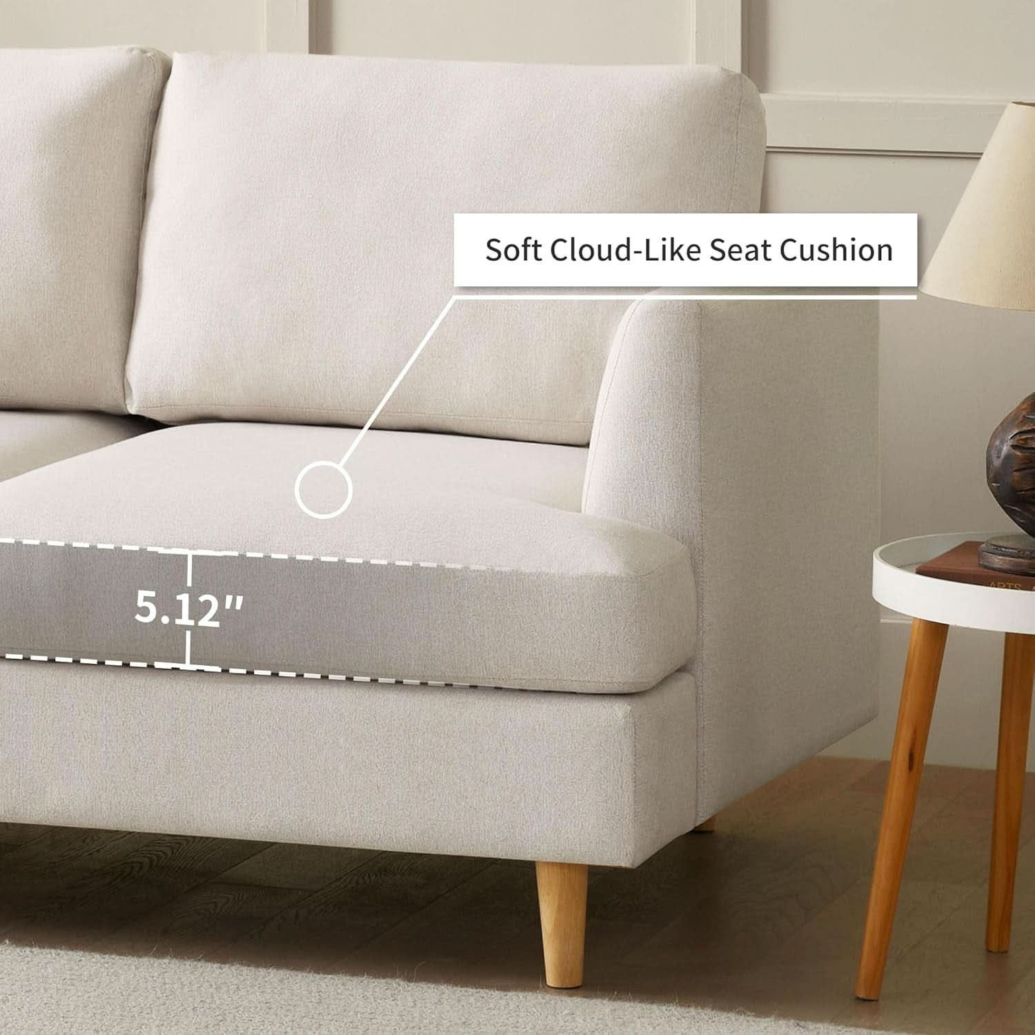 Modern Dark Grey Loveseat For Small Spaces Compact Two Seater Sofa