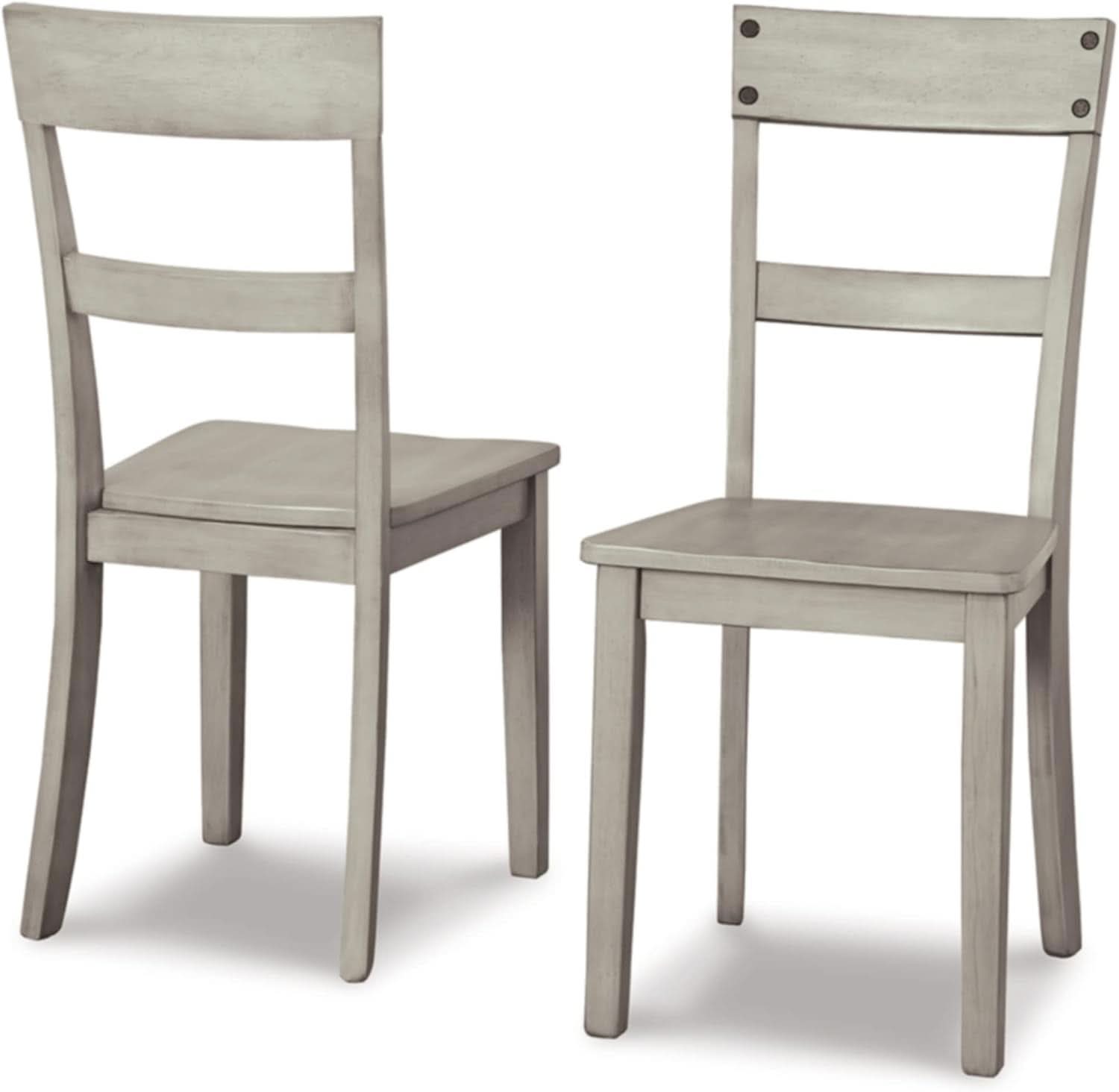 Modern Farmhouse 18 Inch Weathered Wood Dining Chairs Gray
