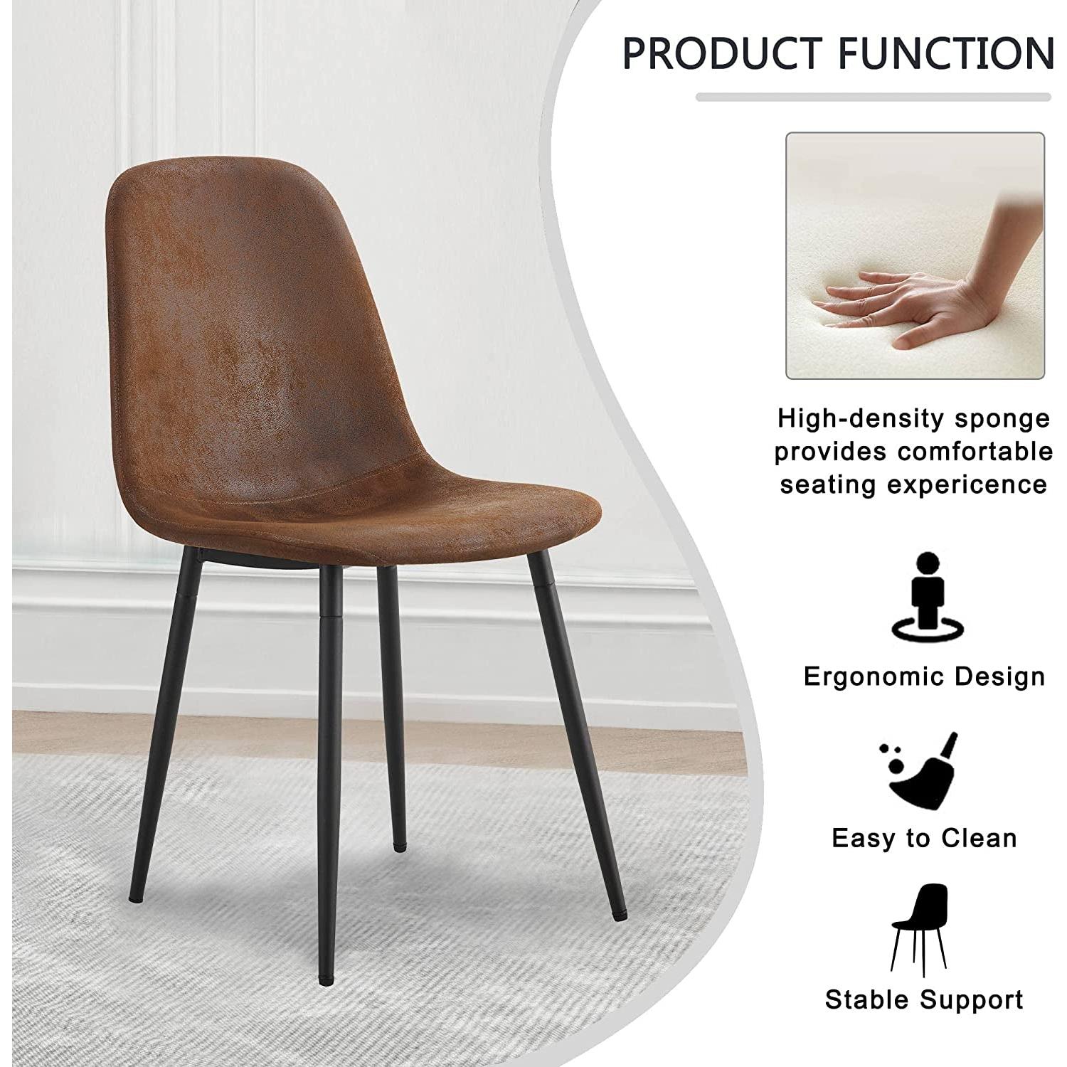 Modern Farmhouse Dining Table Set With Fabric Chairs
