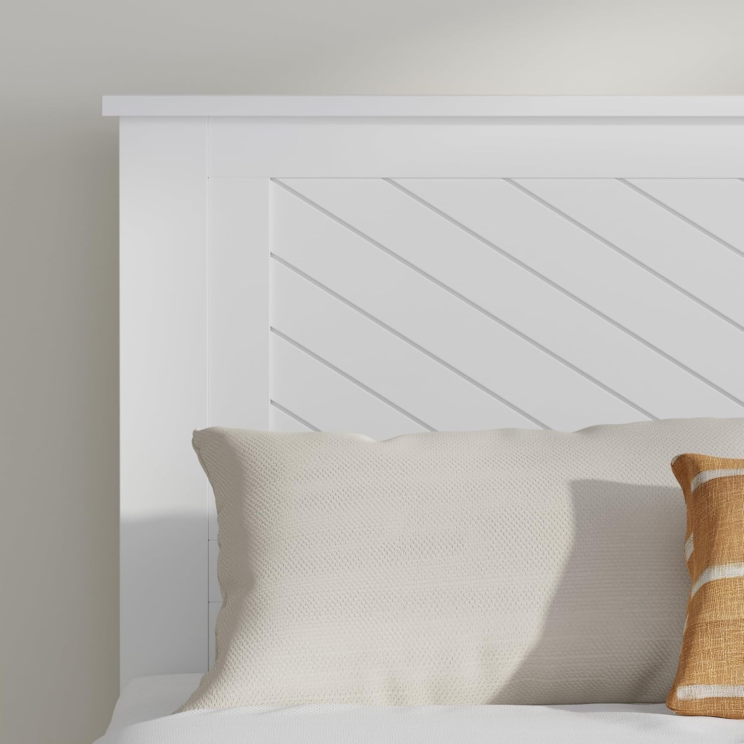 Modern Farmhouse Full Headboard with Chevron Design