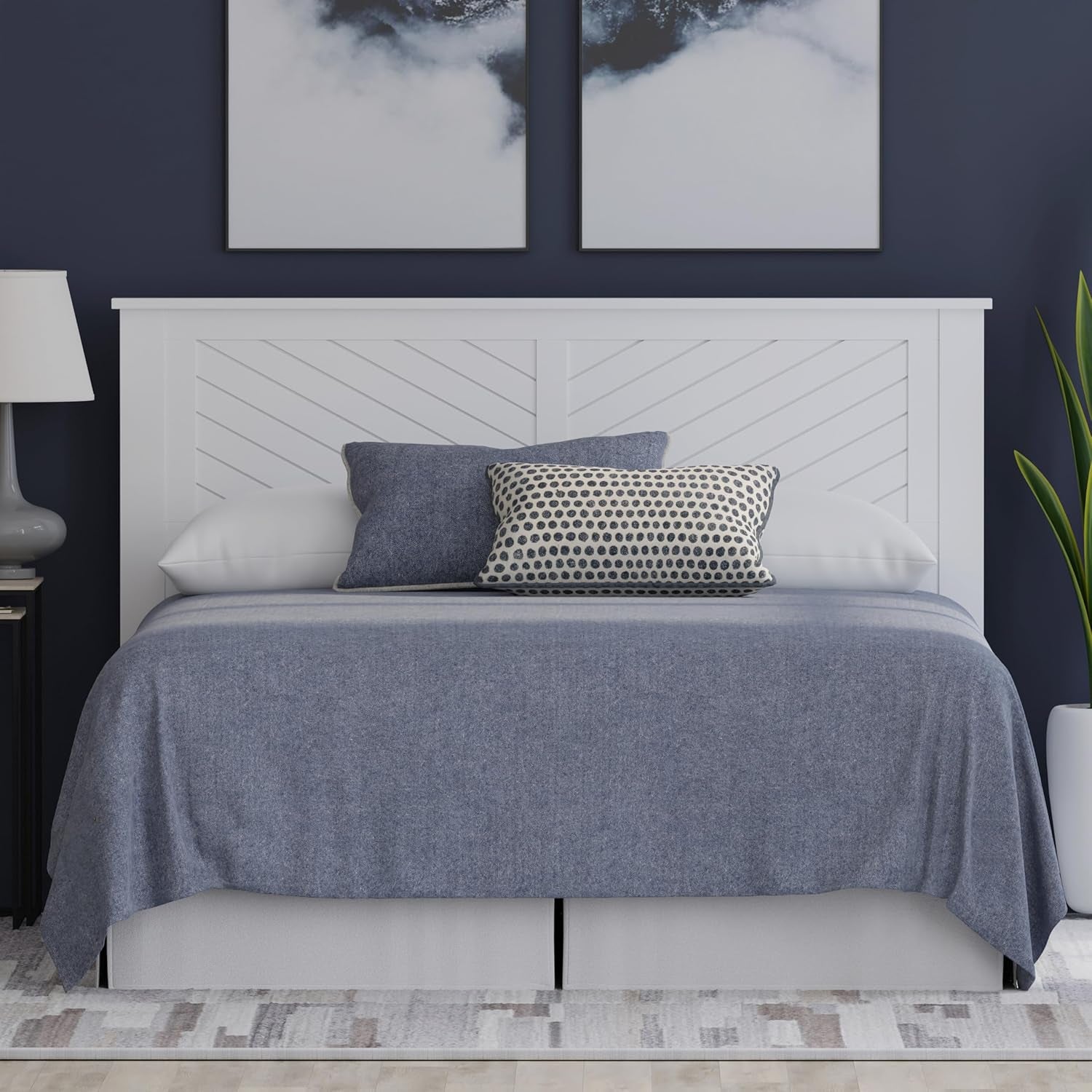 Modern Farmhouse Full Headboard with Chevron Design