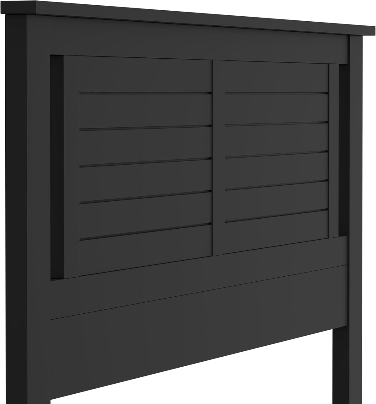 Modern Farmhouse Queen Headboard in Black with Scoring