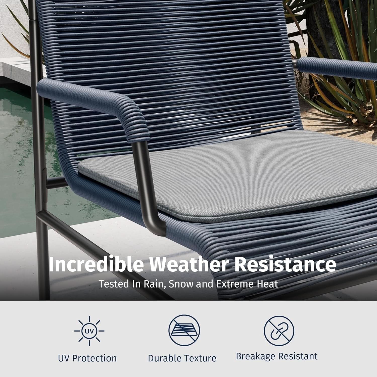 Modern Four Piece Patio Furniture Set with Comfortable Cushions