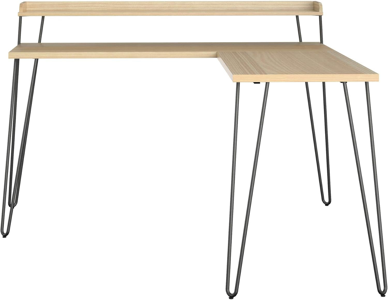 Modern L-Desk with Riser for Stylish Home Office